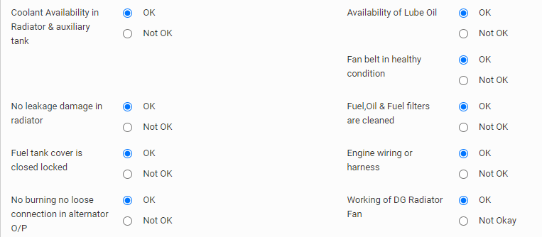 Equipment Maintenance Checklist