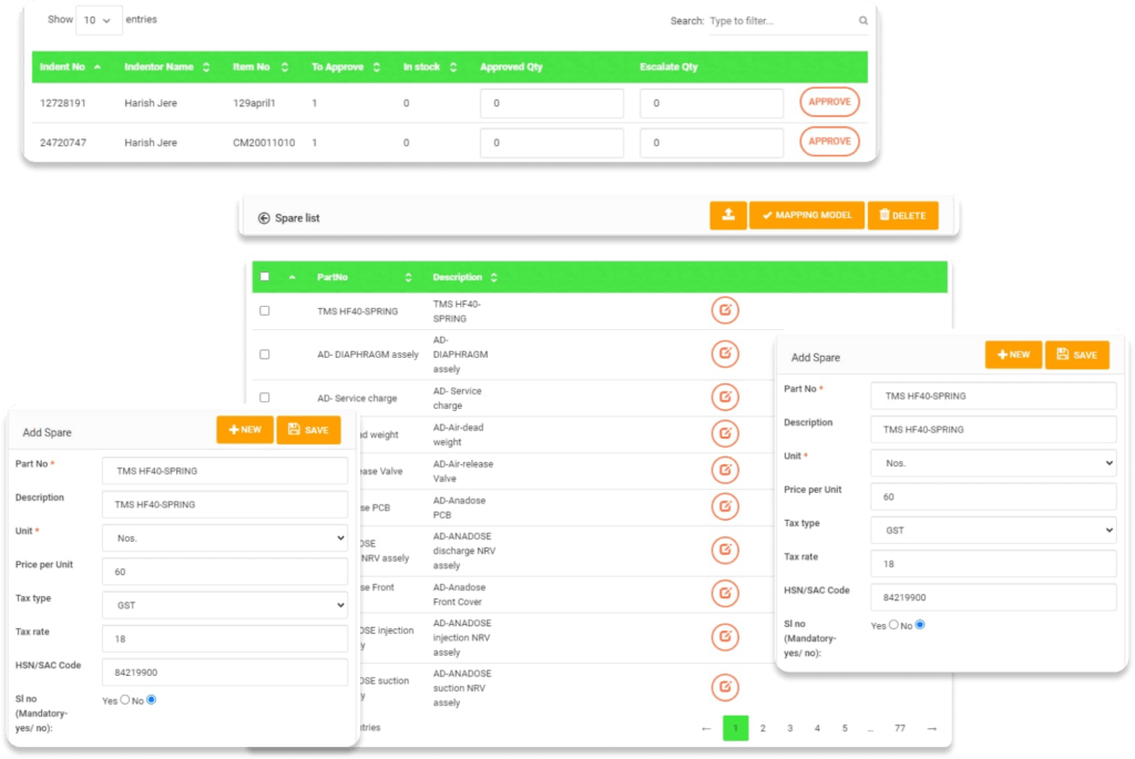 Spare parts usage tracking and logistics - Simply C2