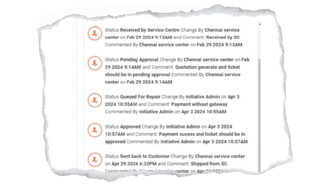 Itemized repair estimate workflow